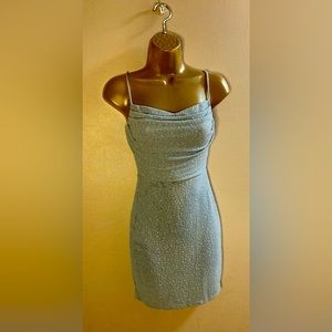 Sparkle short  light blue dress size small